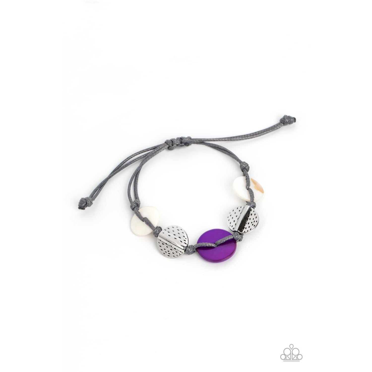 Shore Up - Purple & White Shell Bracelet - Bling by Danielle Baker