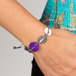 Shore Up - Purple & White Shell Bracelet - Bling by Danielle Baker