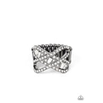 Triple Threat Twinkle - Black Rhinestone Ring - Bling by Danielle Baker