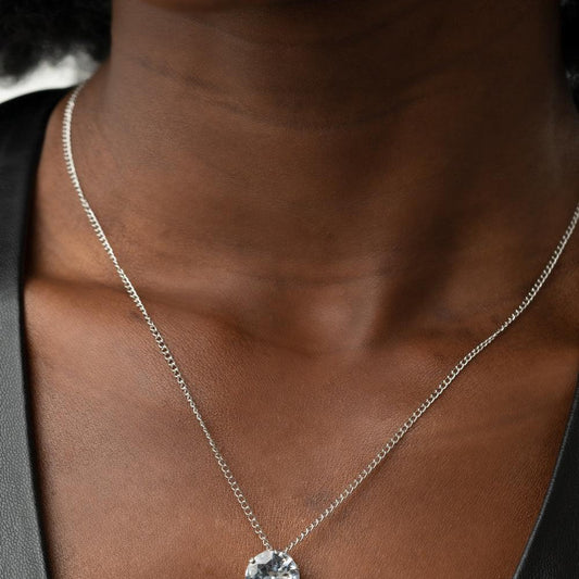 What A Gem White Blockbuster Solitaire Rhinestone Necklace - A Large Selection Hand-Chains And Jewelry On rainbowartsreview,Women's Jewelry | Necklaces, Earrings, Bracelets