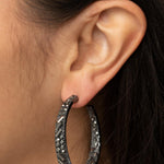 GLITZY By Association - Black Blockbuster Hoop Earrings - A Large Selection Hand-Chains And Jewelry On rainbowartsreview,Women's Jewelry | Necklaces, Earrings, Bracelets