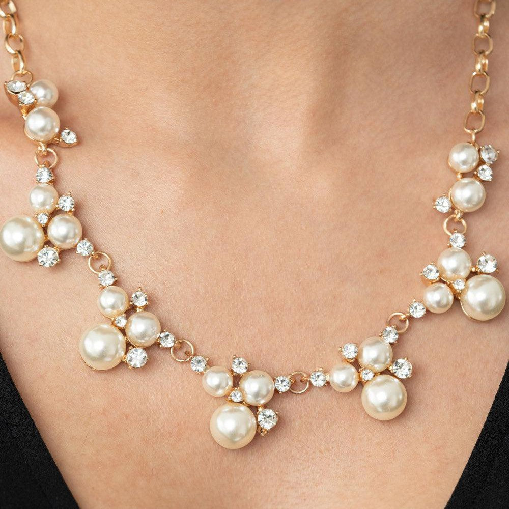 Toast To Perfection - Gold Pearl Blockbuster Necklace - A Large Selection Hand-Chains And Jewelry On rainbowartsreview,Women's Jewelry | Necklaces, Earrings, Bracelets