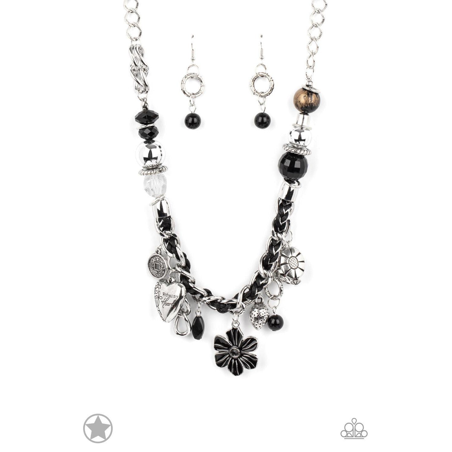 Charmed, I Am Sure - Black Blockbuster Necklace - rainbowartsreview by Danielle Baker