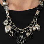 Charmed, I Am Sure - Black Blockbuster Necklace - rainbowartsreview by Danielle Baker