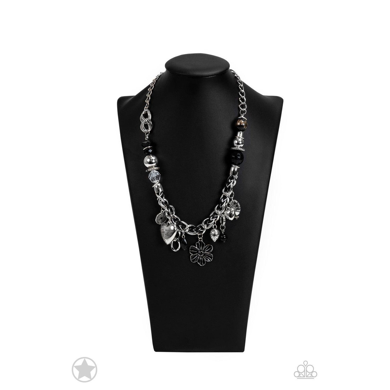 Charmed, I Am Sure - Black Blockbuster Necklace - rainbowartsreview by Danielle Baker