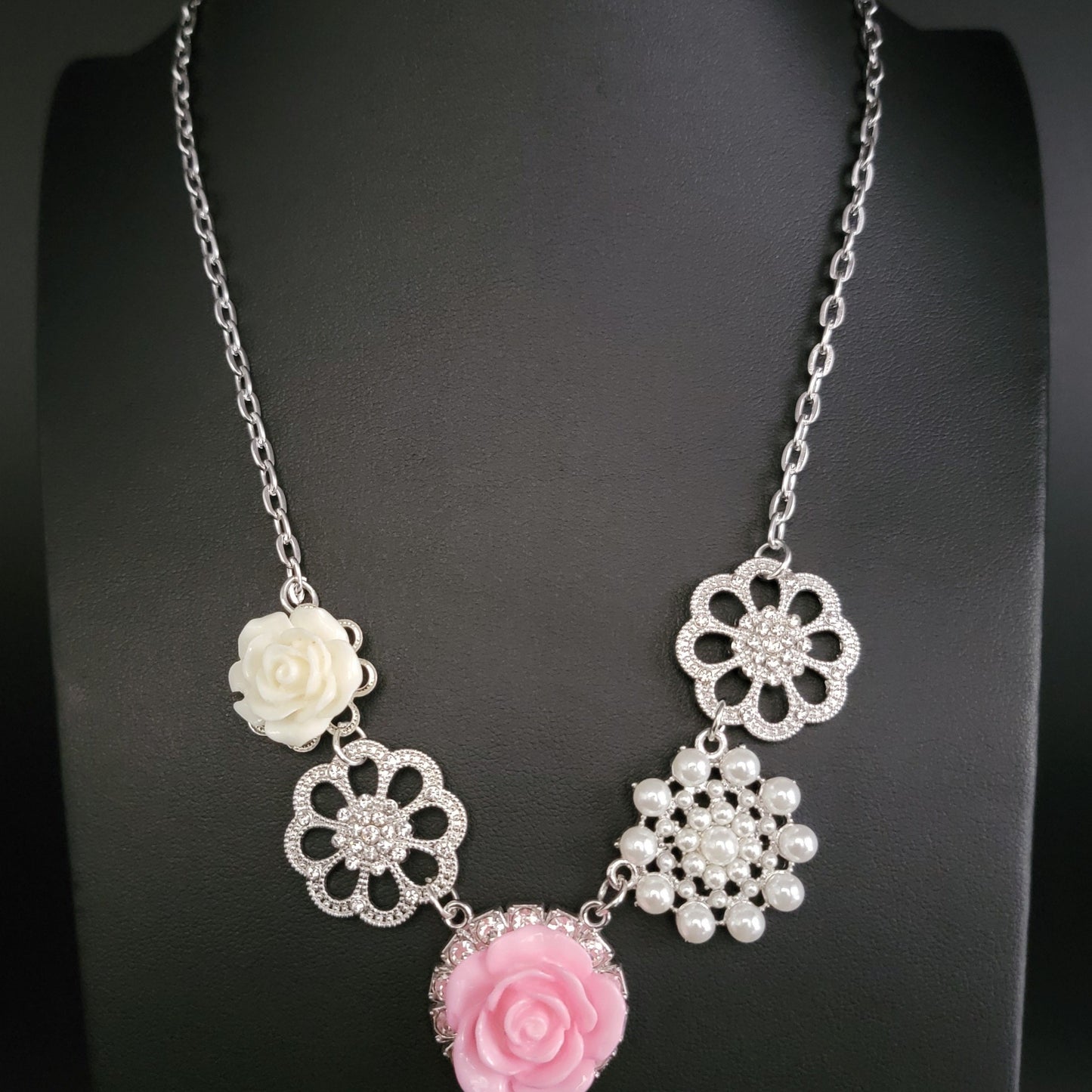 Tea Party Favors Pink Necklace - Bling by Danielle Baker