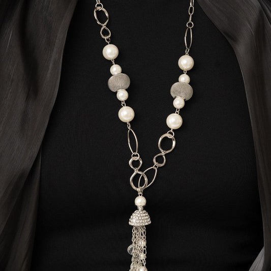Designated Diva - White Pearl Blockbuster Necklace - A Large Selection Hand-Chains And Jewelry On rainbowartsreview,Women's Jewelry | Necklaces, Earrings, Bracelets