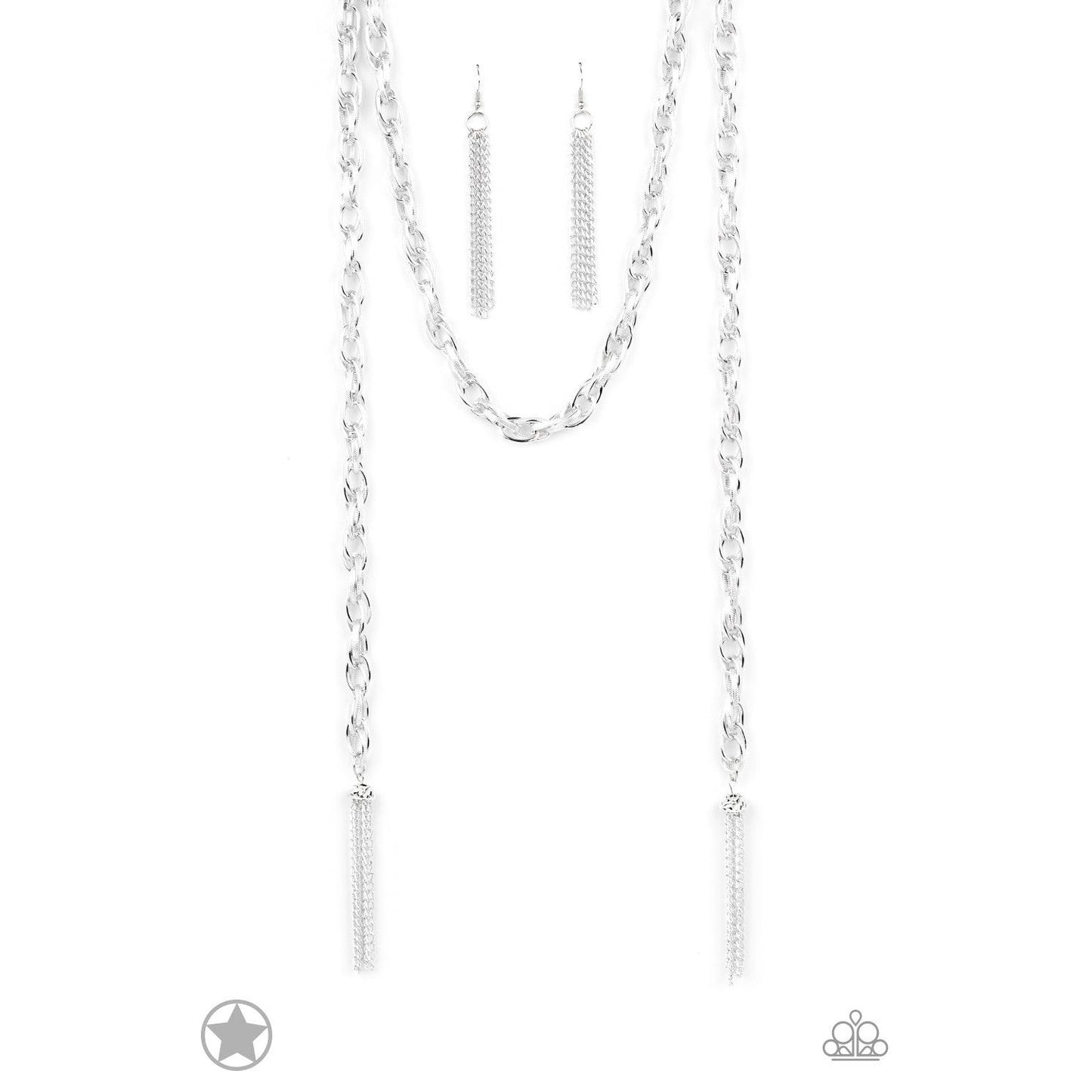 SCARFed for Attention - Silver Blockbuster Necklace - A Large Selection Hand-Chains And Jewelry On rainbowartsreview,Women's Jewelry | Necklaces, Earrings, Bracelets