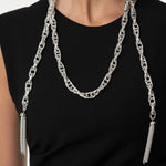 SCARFed for Attention - Silver Blockbuster Necklace - A Large Selection Hand-Chains And Jewelry On rainbowartsreview,Women's Jewelry | Necklaces, Earrings, Bracelets