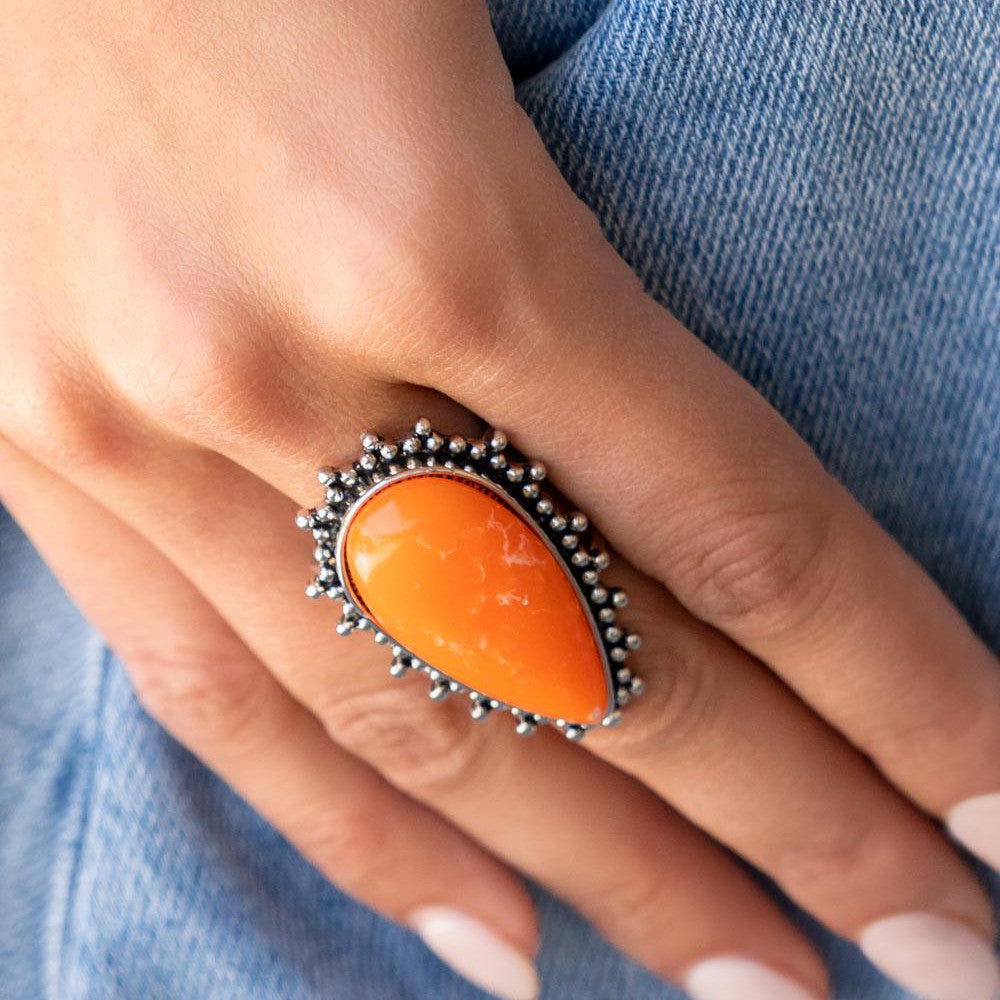 Down-to-Earth Essence - Orange Ring - Bling by Danielle Baker