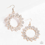 Combustible Couture - Gold & Rhinestone Earrings - Bling by Danielle Baker