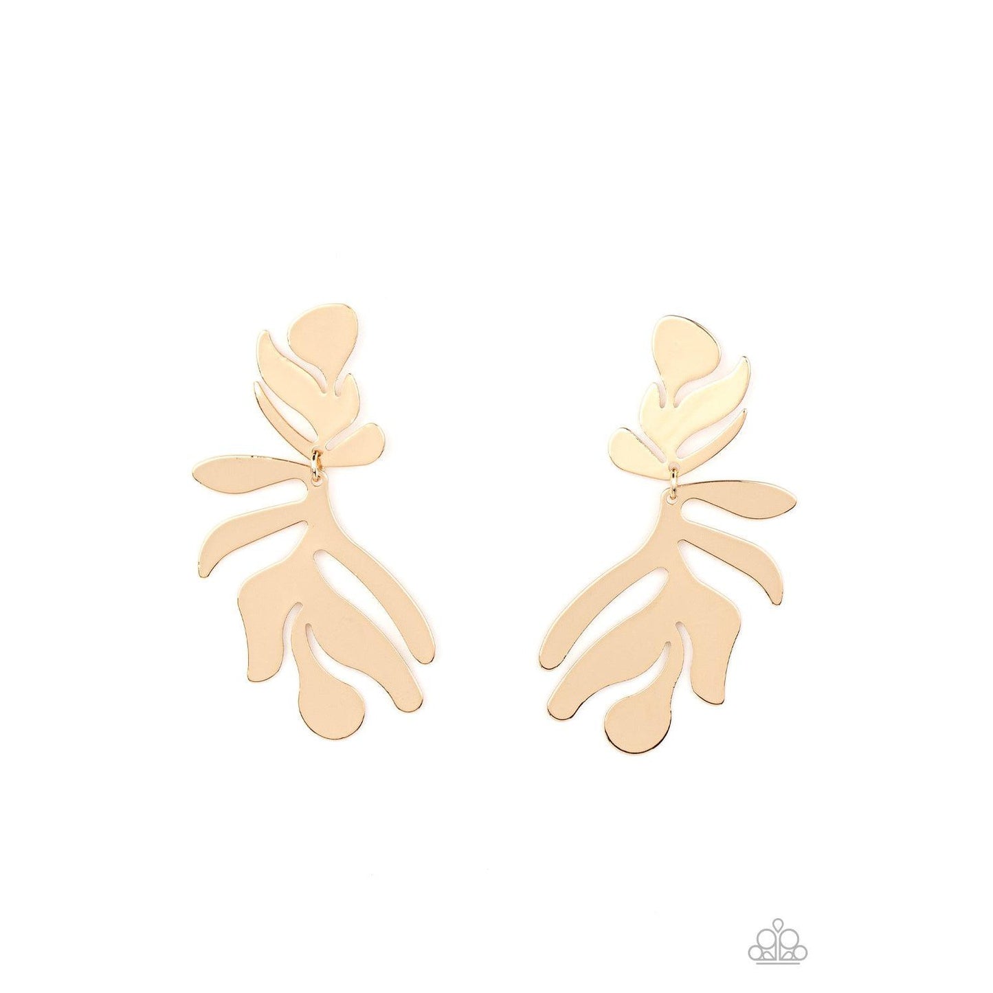 Palm Picnic - Gold Earrings - Bling by Danielle Baker