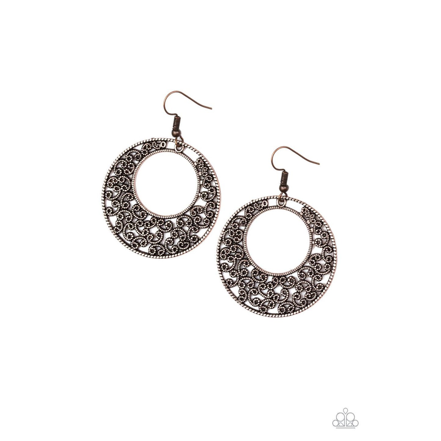 Wistfully Winchester - Copper Filigree Earrings