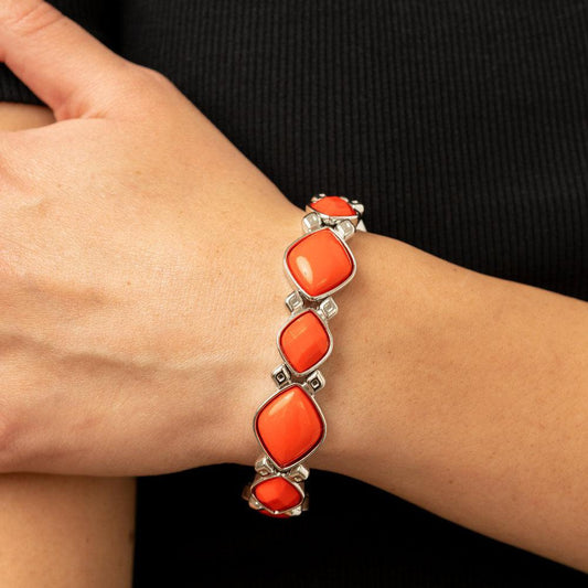 Boldly BEAD-azzled - Orange Bracelet - rainbowartsreview