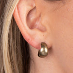 Burnished Beauty - Brass Mini Hoop Earrings - Bling by Danielle Baker