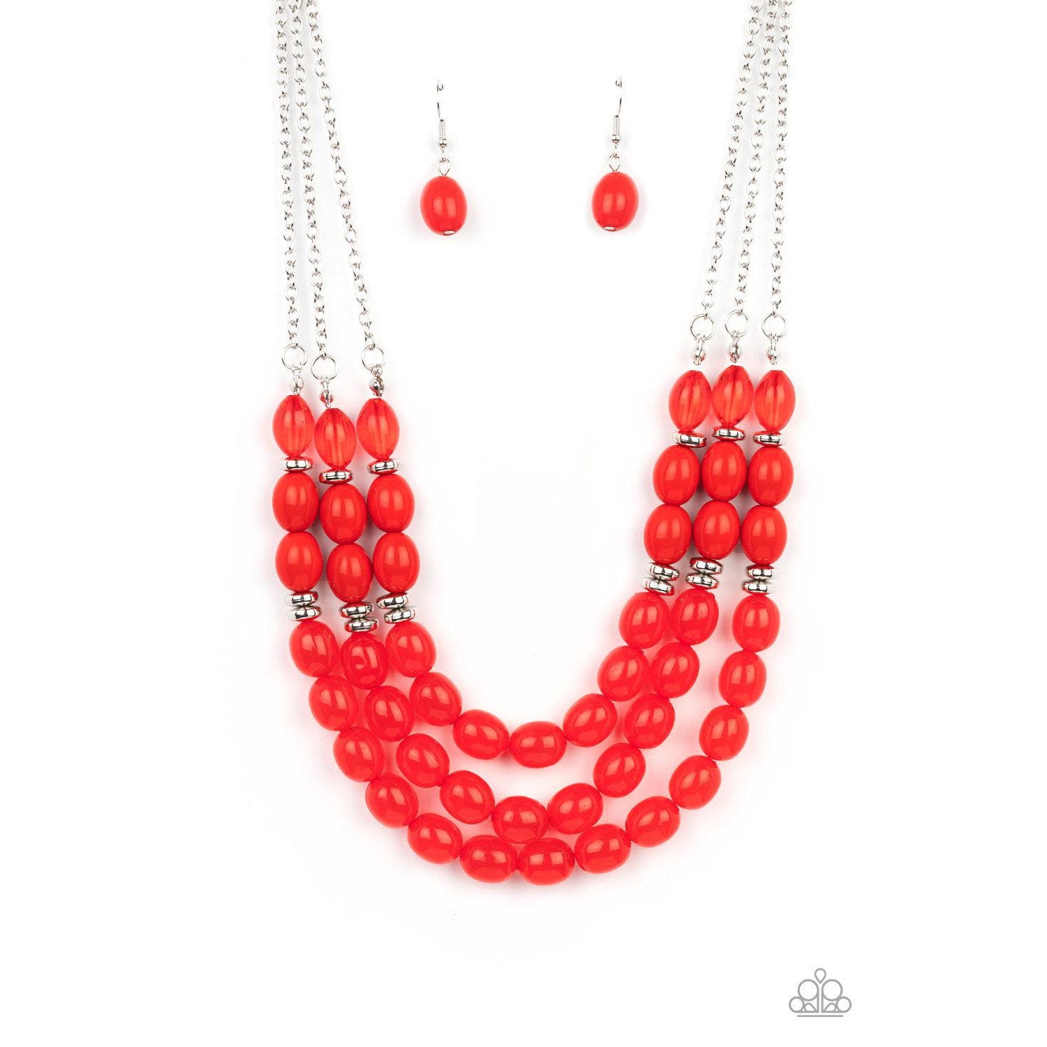 Coastal Cruise - Red Necklace- rainbowartsreview by Danielle Baker