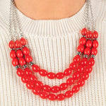 Coastal Cruise - Red Necklace- rainbowartsreview by Danielle Baker