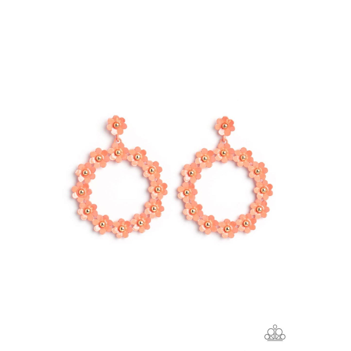 Daisy Meadows - Orange Earrings - Bling by Danielle Baker