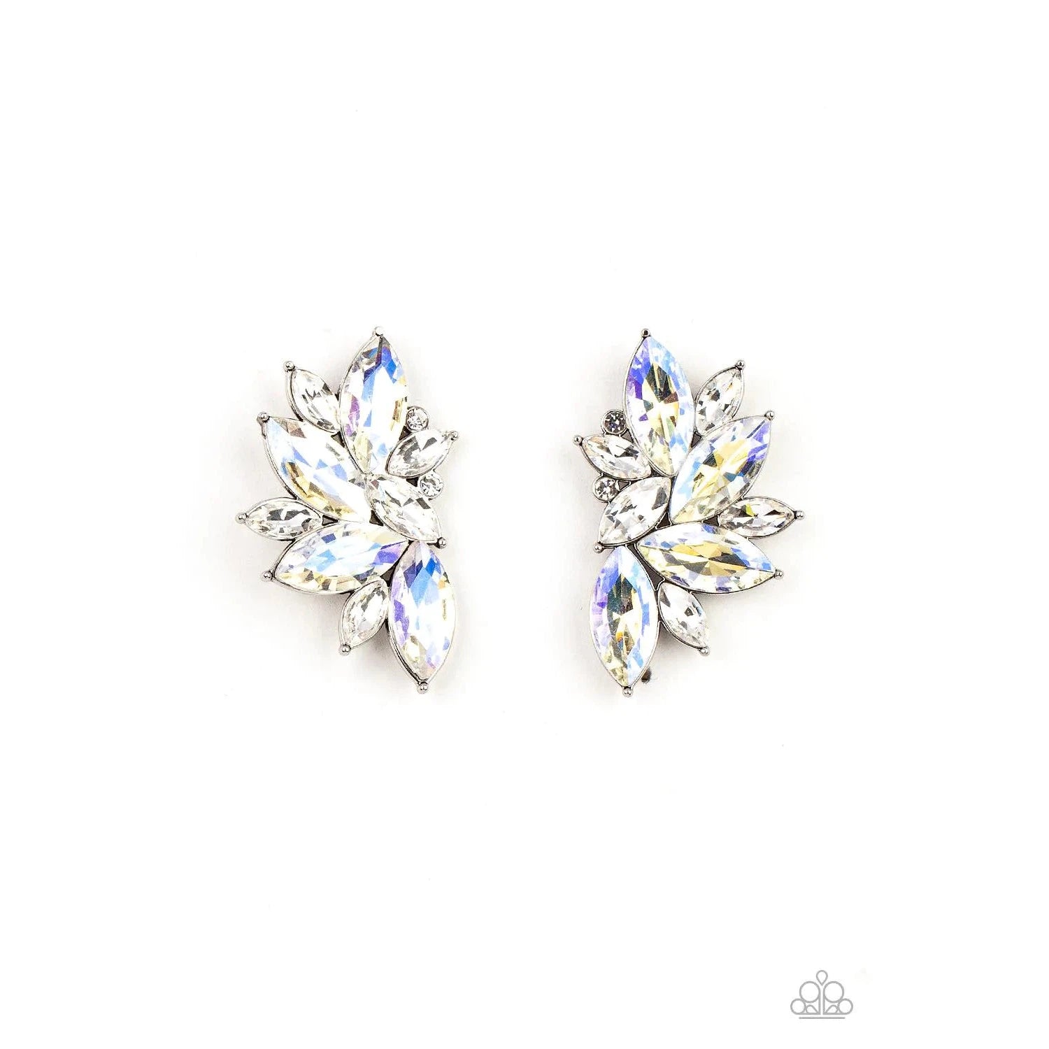 Instant Iridescence - White Iridescent Earrings - Bling by Danielle Baker