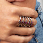 Layer On The Luster - Pink Rhinestone Ring - Bling by Danielle Baker