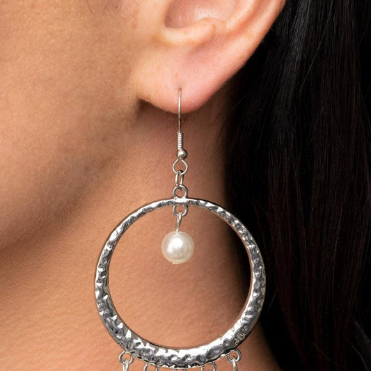 Luscious Luxury - White Pearl Earrings - Bling by Danielle Baker