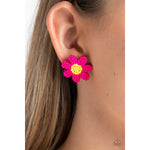 Sensational Seeds - Pink Seed Bead Earrings - rainbowartsreview by Danielle Baker