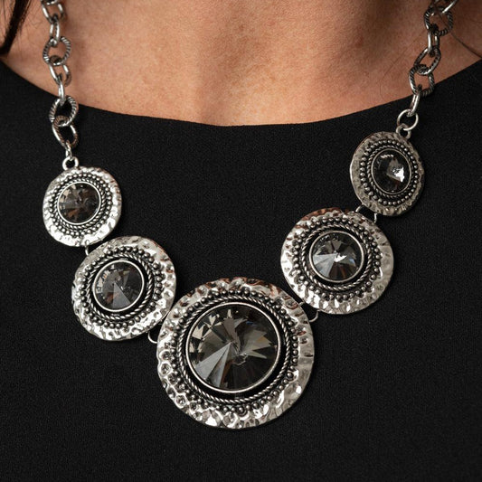 Global Glamour - Silver Blockbuster Necklace - A Large Selection Hand-Chains And Jewelry On rainbowartsreview,Women's Jewelry | Necklaces, Earrings, Bracelets