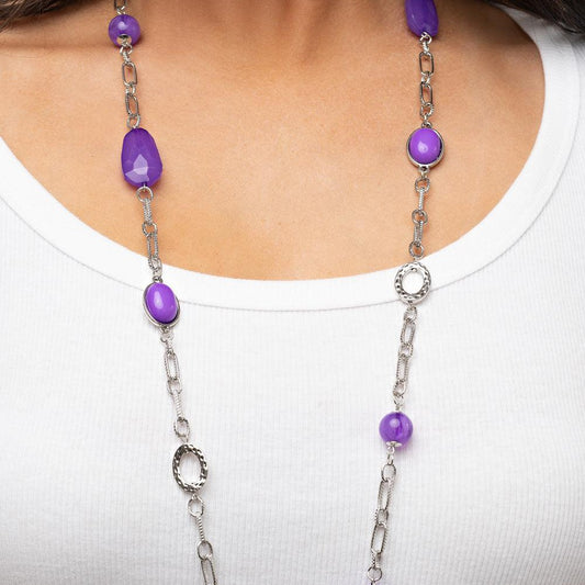 Barcelona Bash - Purple Necklace - Bling by Danielle Baker