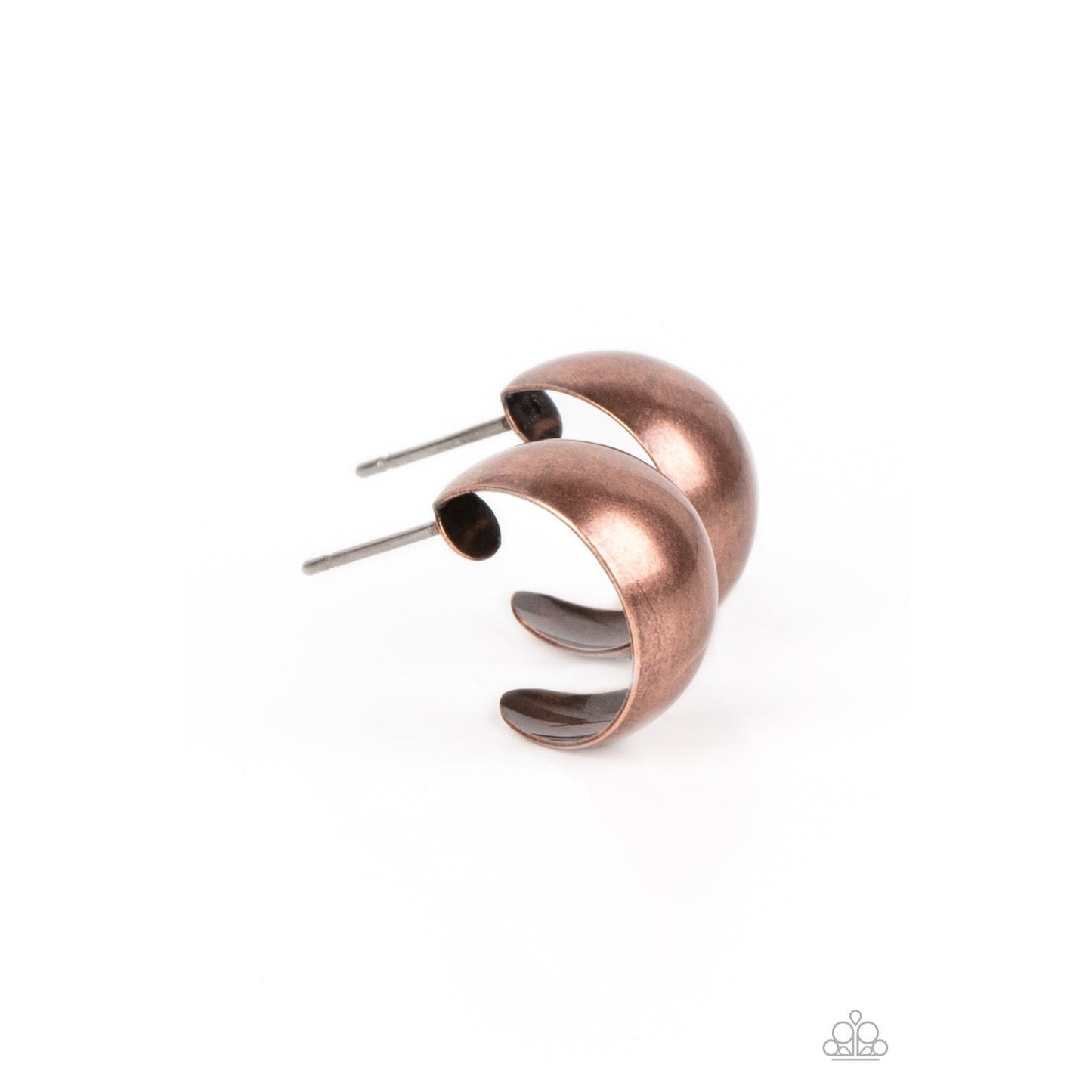 Burnished Beauty - Copper Mini Hoop Earrings - Bling by Danielle Baker
