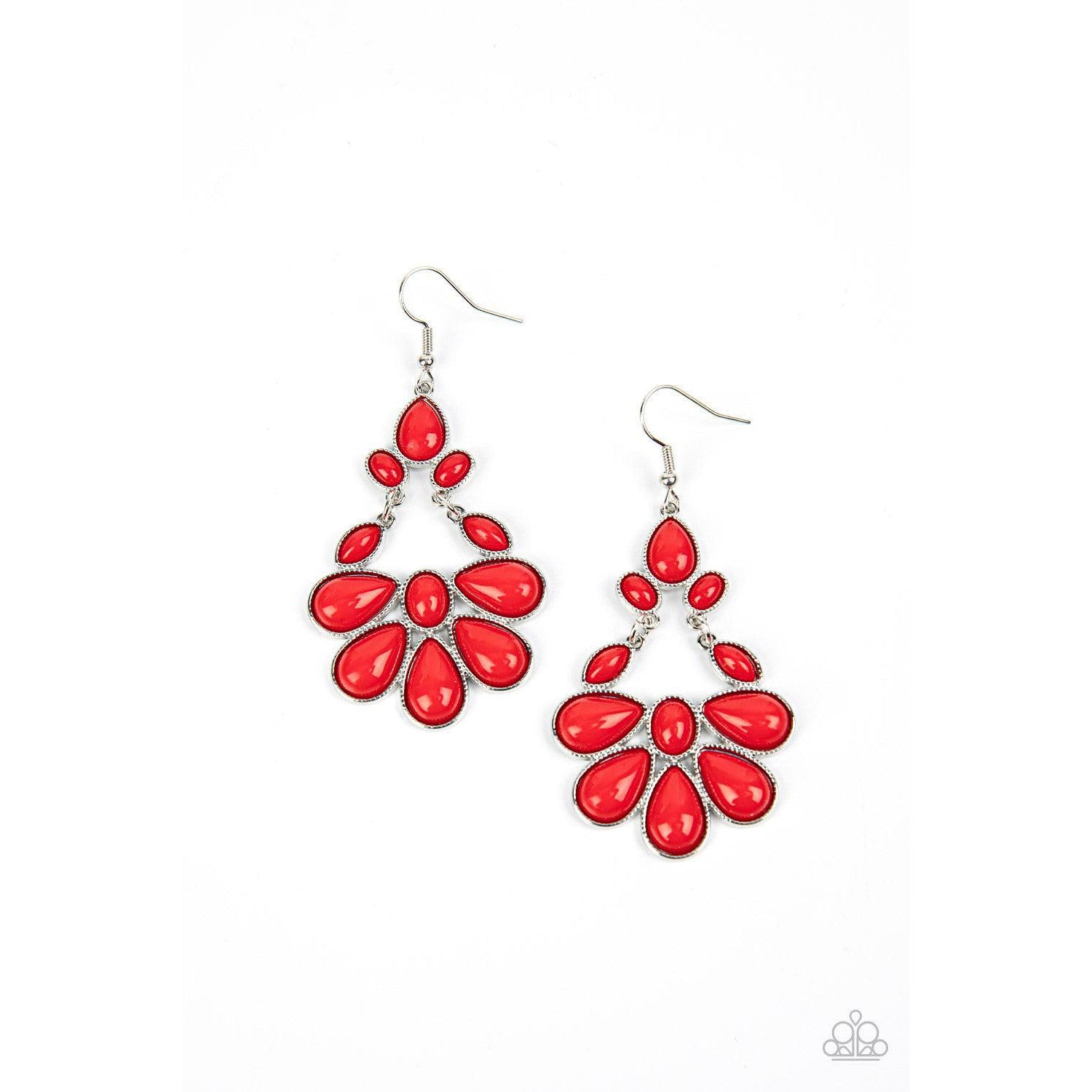 Colorfully Canopy - Red Earrings - rainbowartsreview by Danielle Baker