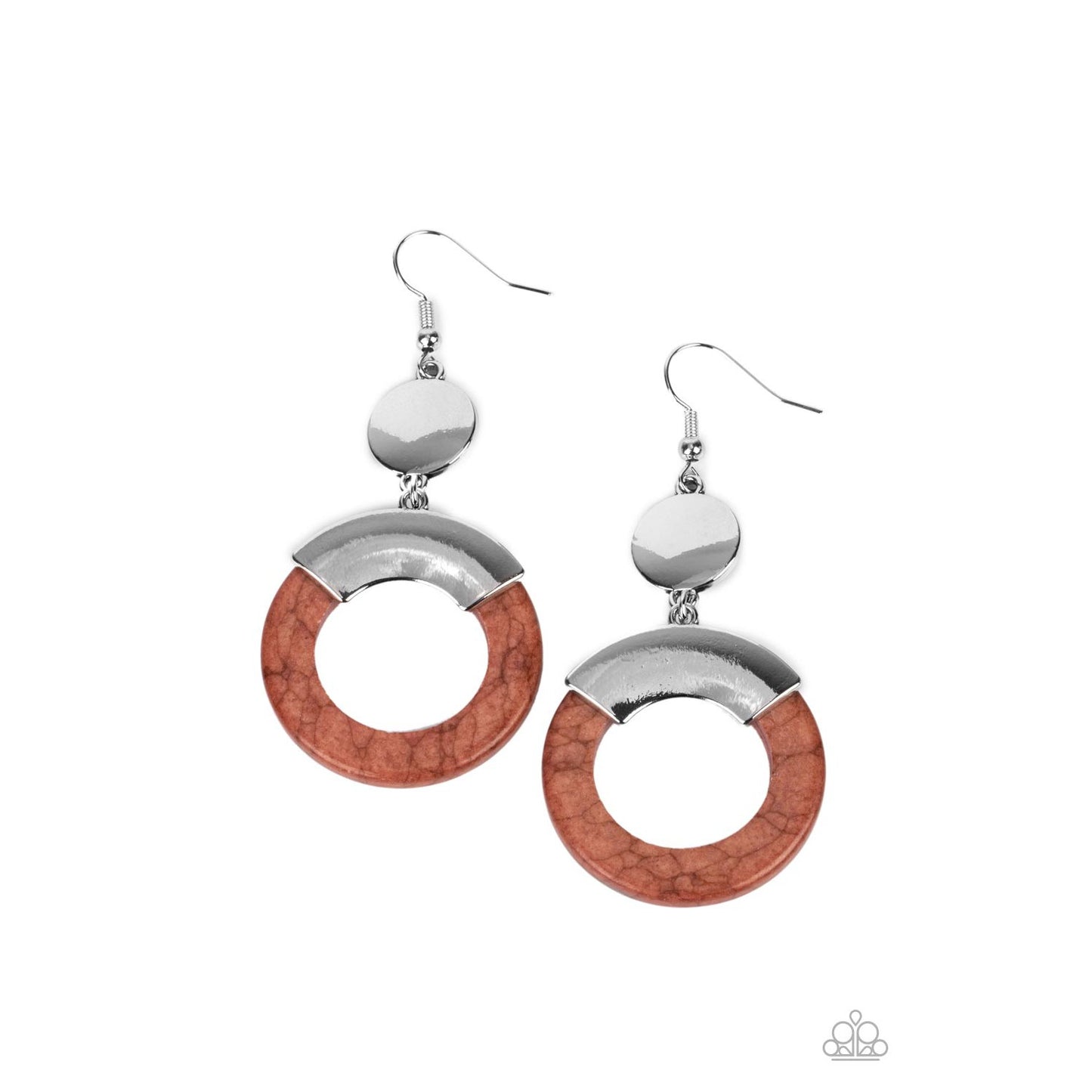 ENTRADA at Your Own Risk - Brown Earrings - Bling by Danielle Baker