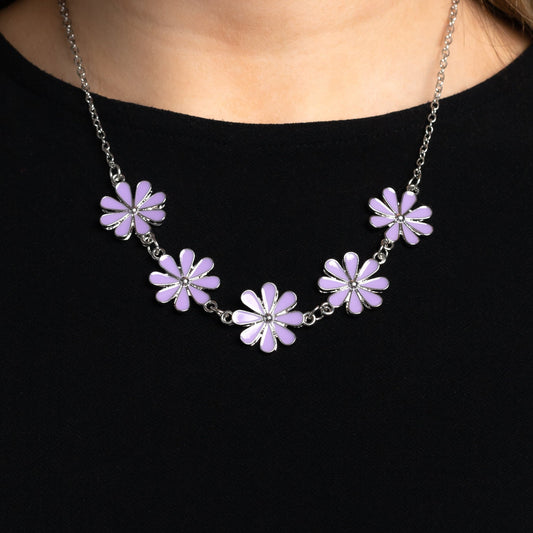 Flora Fantasy - Purple Flower Necklace - Bling by Danielle Baker