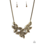 Holly Heiress - Brass Leaf - Paparazzi Accessories Necklace