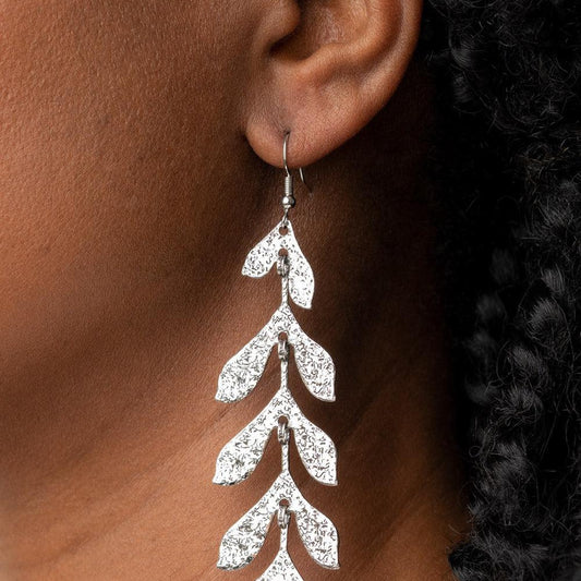 Lead From the FROND - Silver Leaf Earrings - rainbowartsreview by Danielle Baker