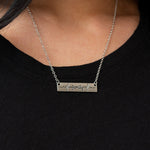 Living The Mom Life - Silver "Family" Necklace - Bling by Danielle Baker