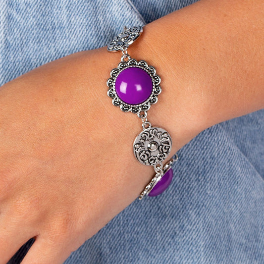 Positively Poppy - Purple Bracelet - Bling by Danielle Baker