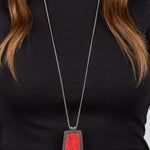 Private Plateau - Red Stone Necklace - Bling by Danielle Baker