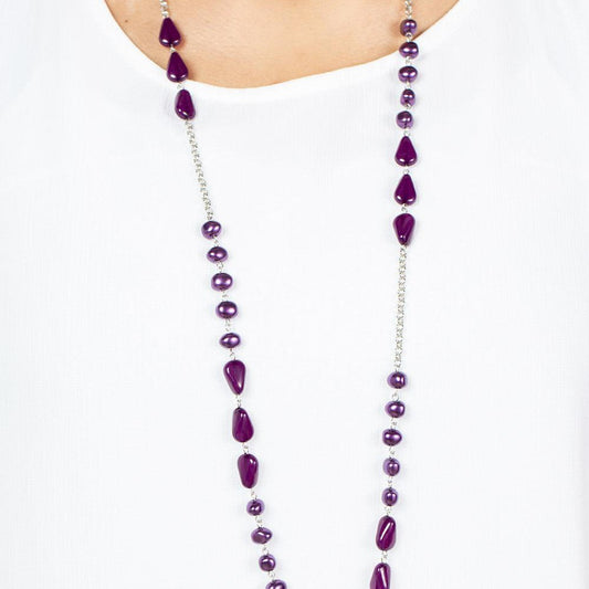 Shoreline Shimmer - Purple Necklace - Bling by Danielle Baker
