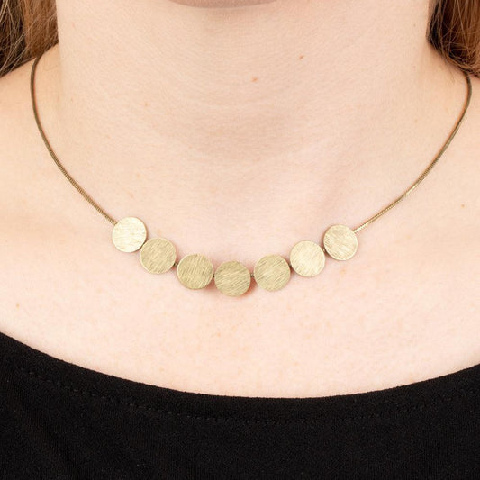 Slimmer Glimmer - Brass Choker Necklace - Bling by Danielle Baker