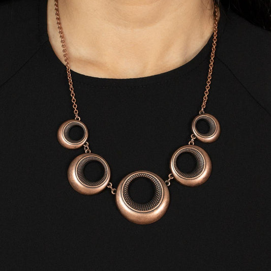 Solar Cycle - Copper Necklace - Bling by Danielle Baker