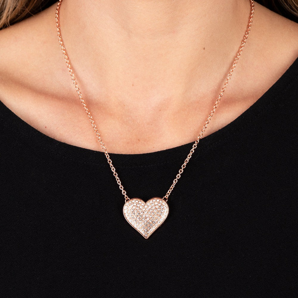 Spellbinding Sweetheart - Copper Heart Necklace - Bling by Danielle Baker