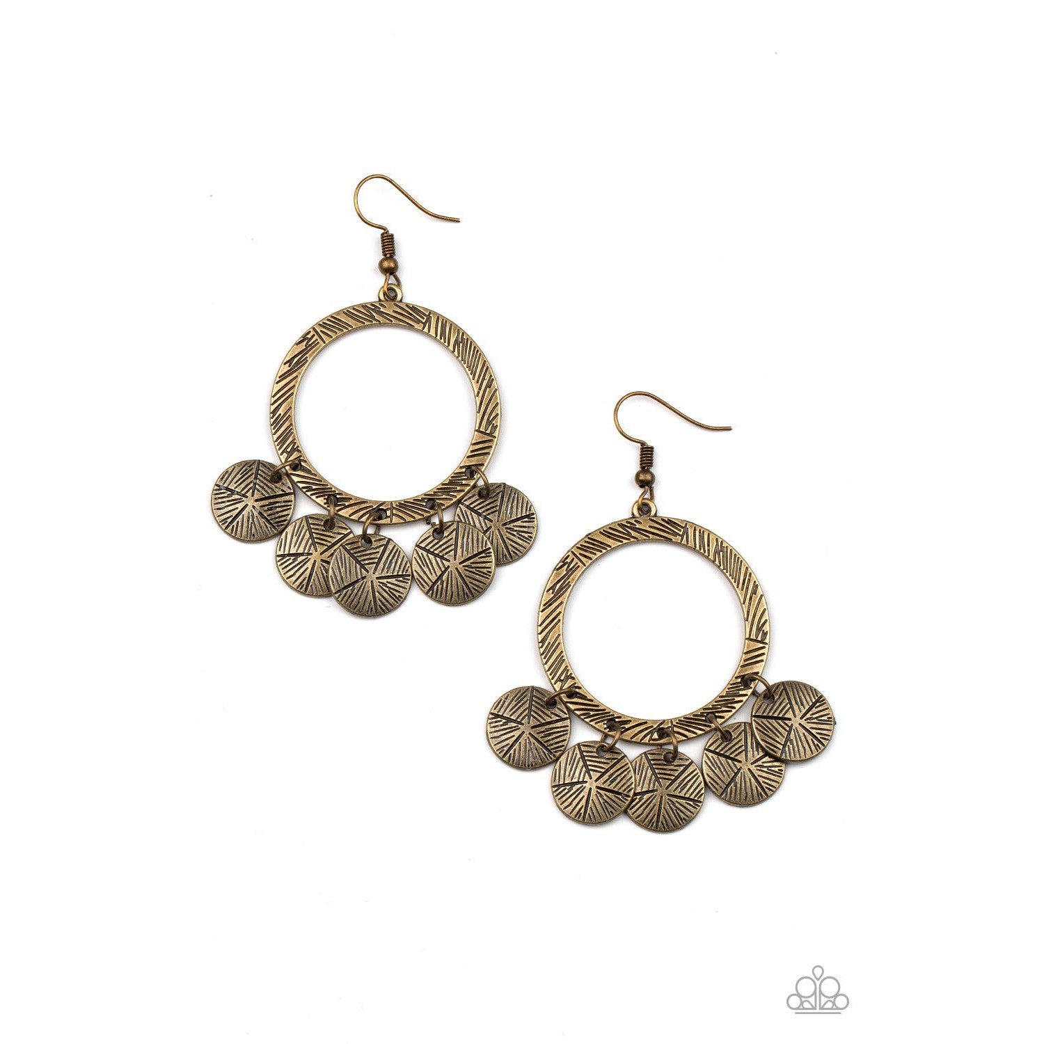 Trinket Tease - Brass Earrings - Bling by Danielle Baker