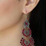 All For The GLAM - Red Earrings - Bling by Danielle Baker