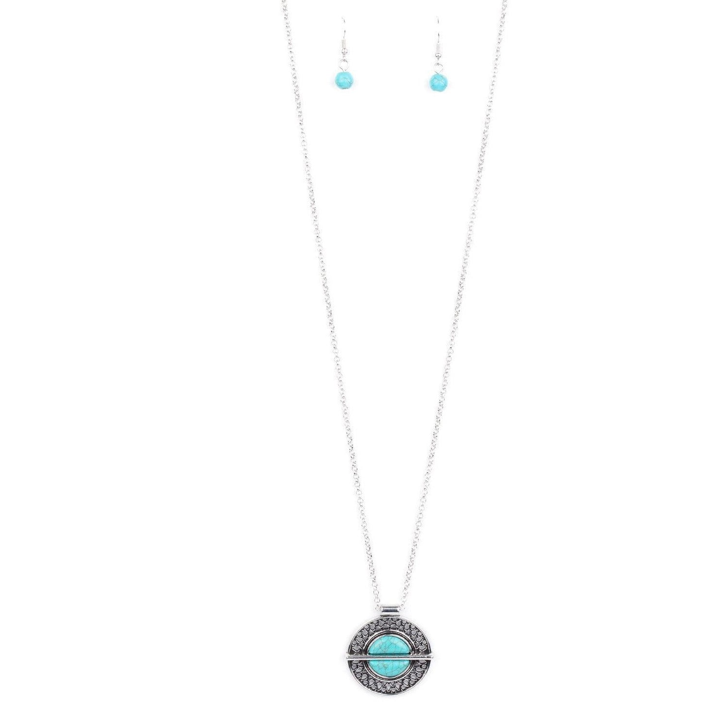 Adobe Adornment - Blue Turquoise Necklace - rainbowartsreview by Danielle Baker