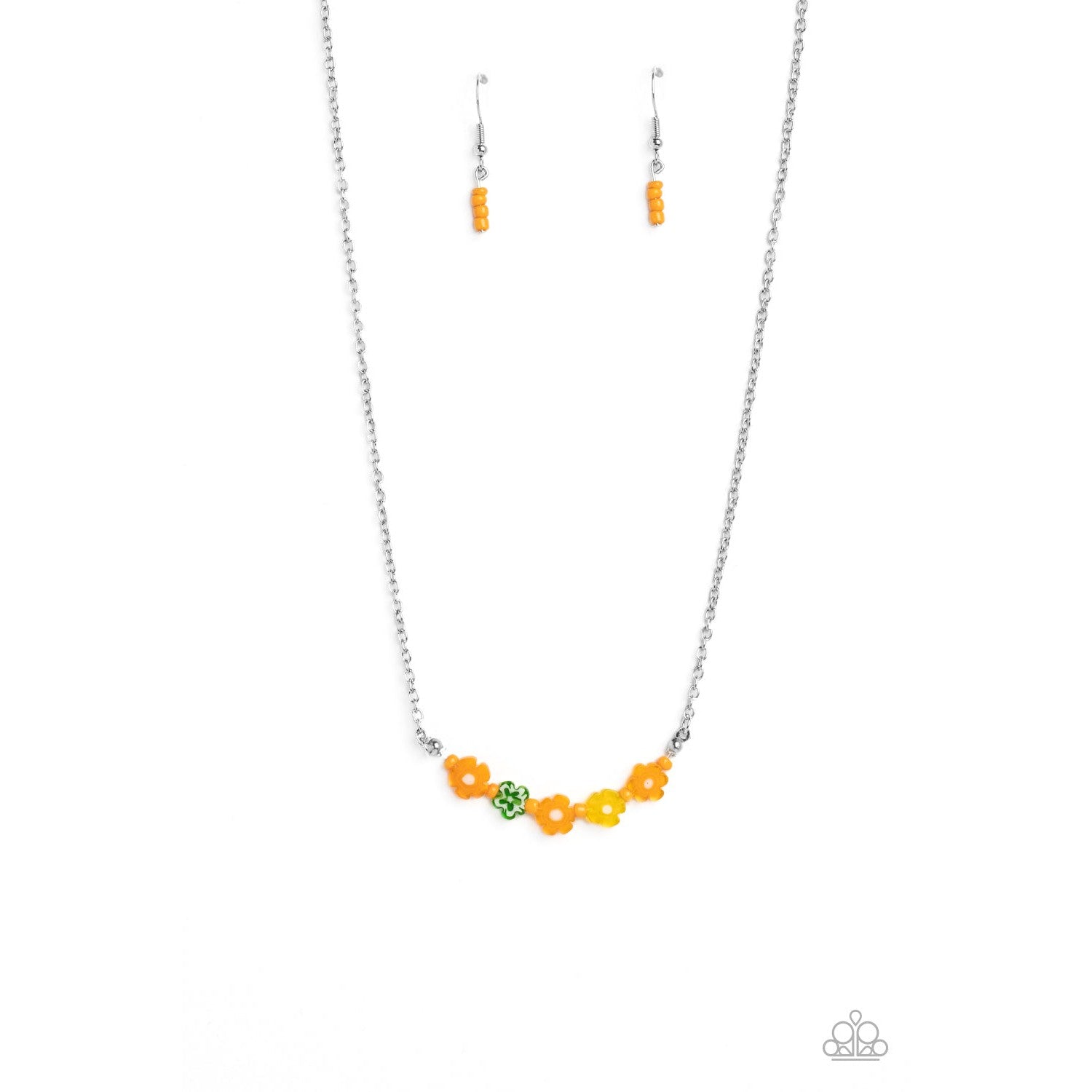 BOUQUET We Go - Orange Necklace - Bling by Danielle Baker