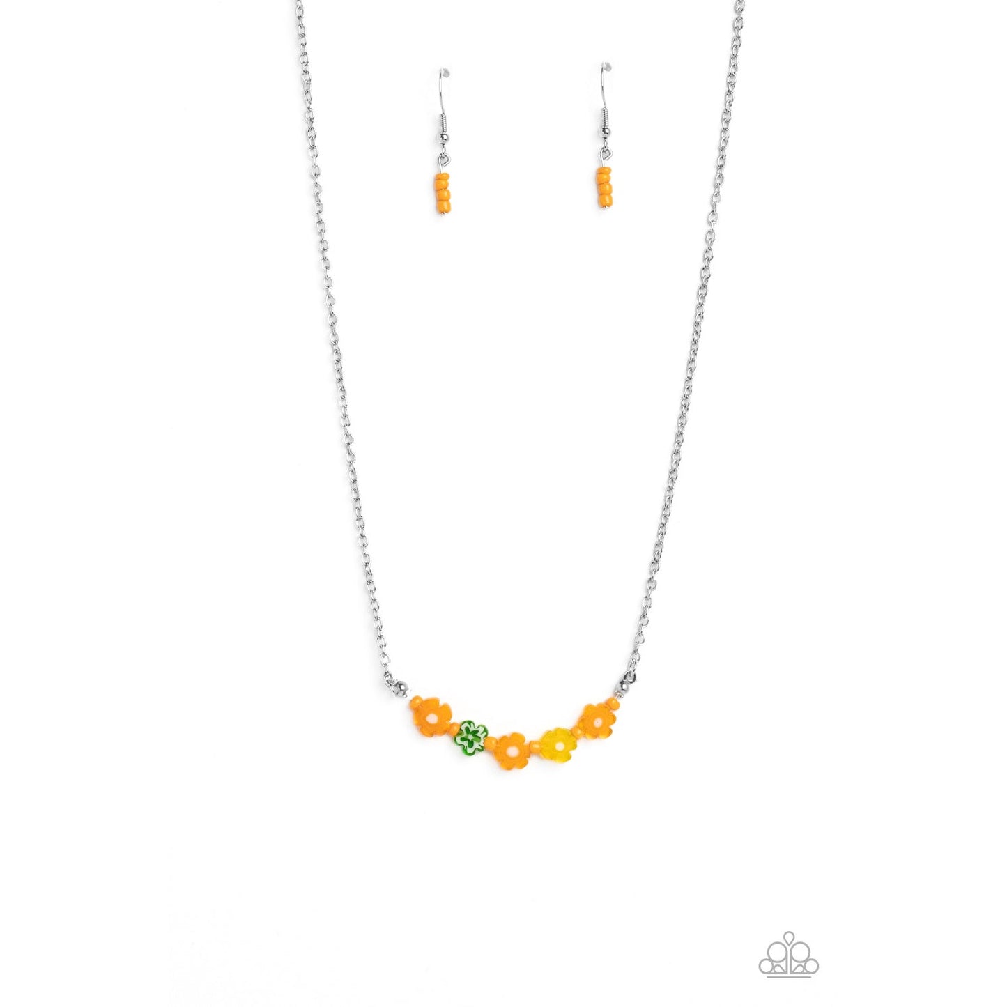 BOUQUET We Go - Orange Necklace - Bling by Danielle Baker