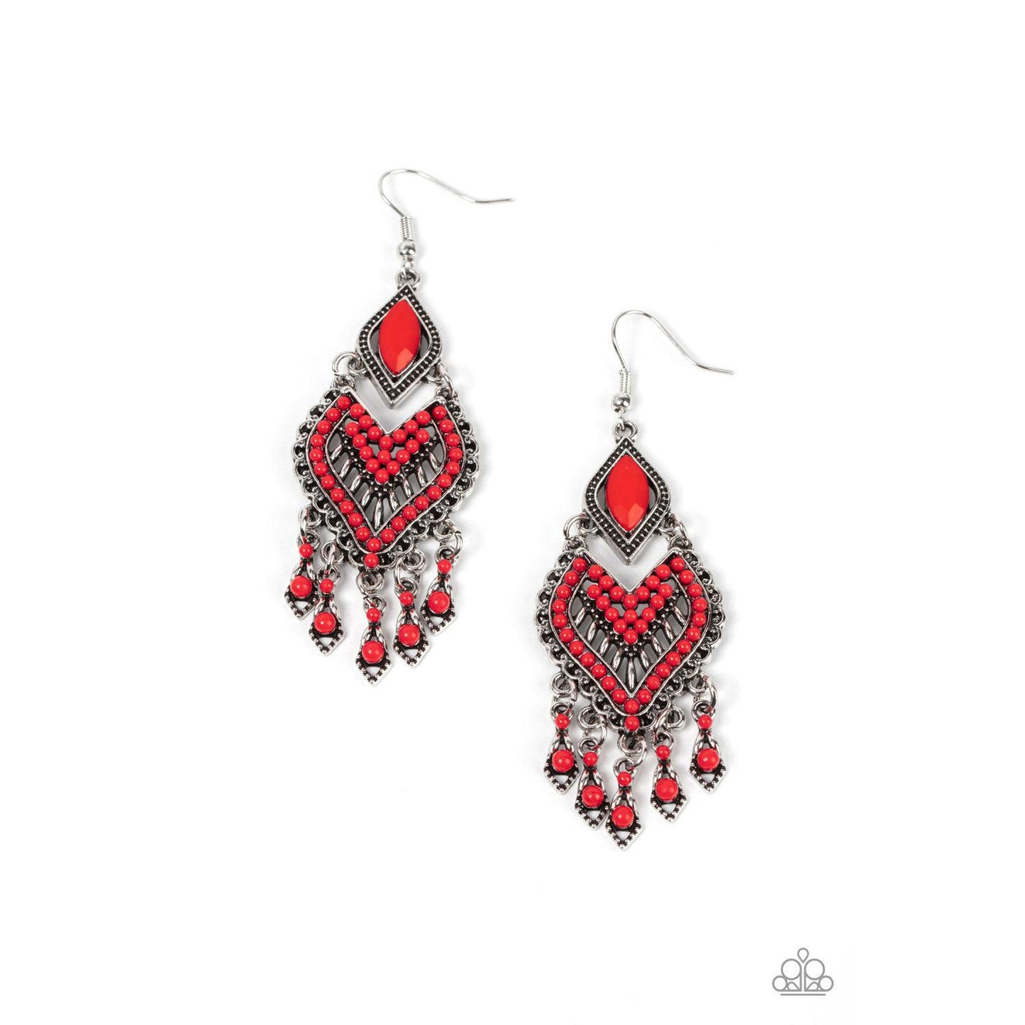 Dearly Debonair - Red Earrings - A Large Selection Hand-Chains And Jewelry On rainbowartsreview,Women's Jewelry | Necklaces, Earrings, Bracelets