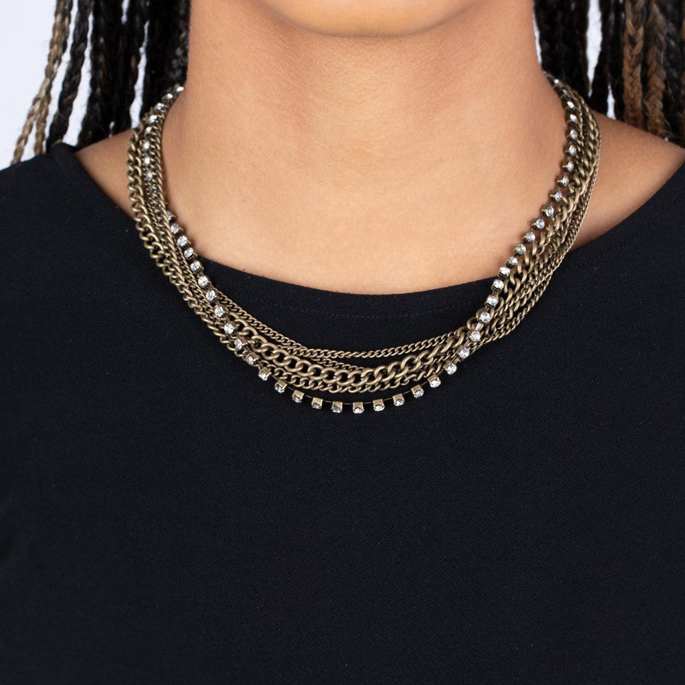 Free to CHAINge My Mind - Brass Necklace - Bling by Danielle Baker