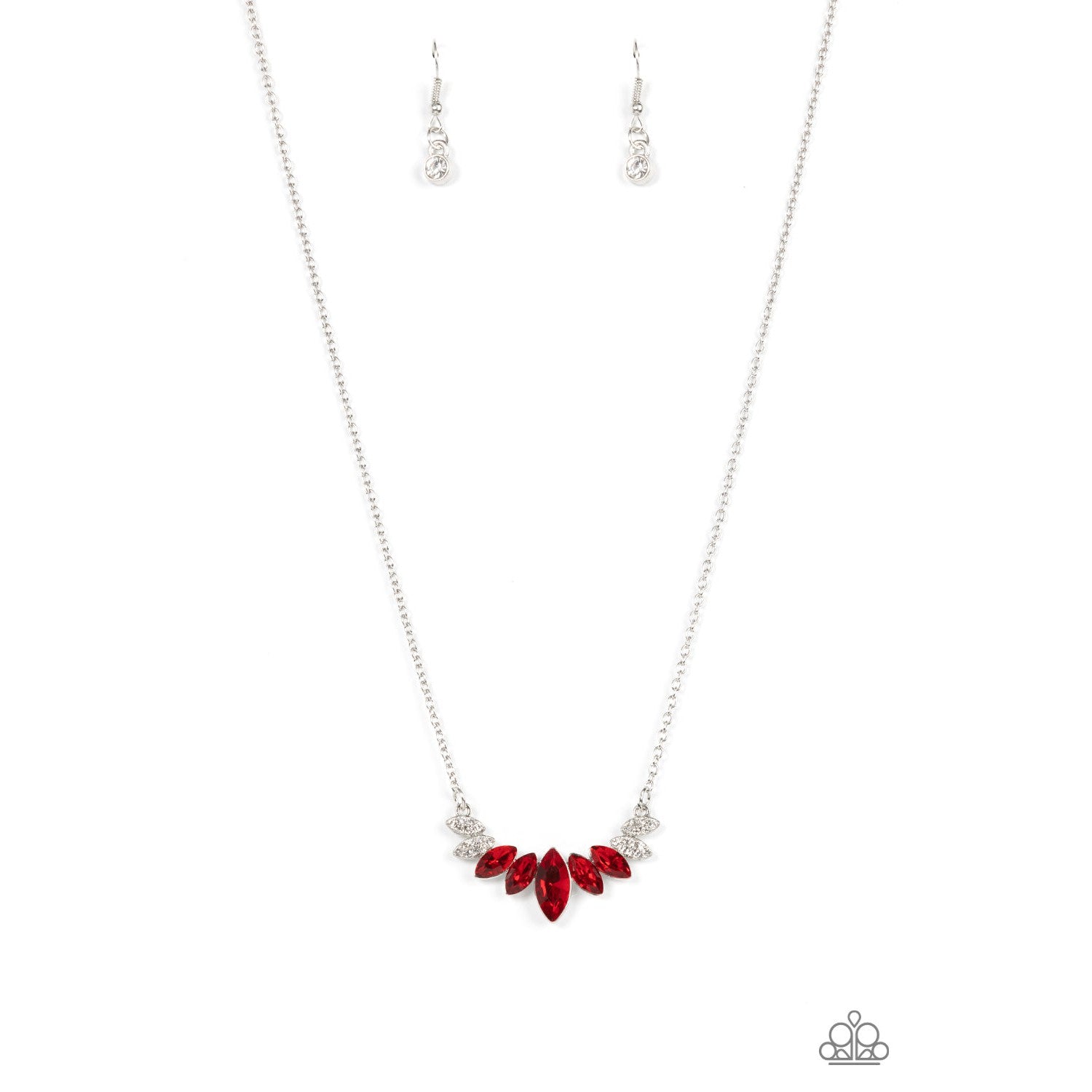 One Empire at a Time - Red Rhinestone Necklace - Bling by Danielle Baker