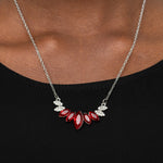 One Empire at a Time - Red Rhinestone Necklace - Bling by Danielle Baker